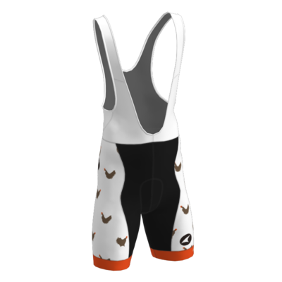 Classic F2F Cycling Bibshorts w/ Orange Stripe