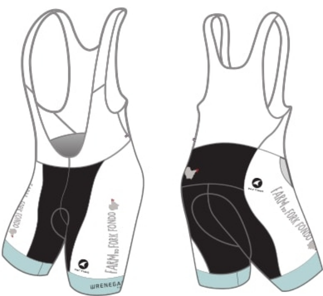 Classic F2F Landscape Bibshorts w/ light blue stripe