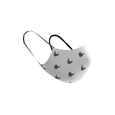CDC-Compliant Polka Chicken Face Covering